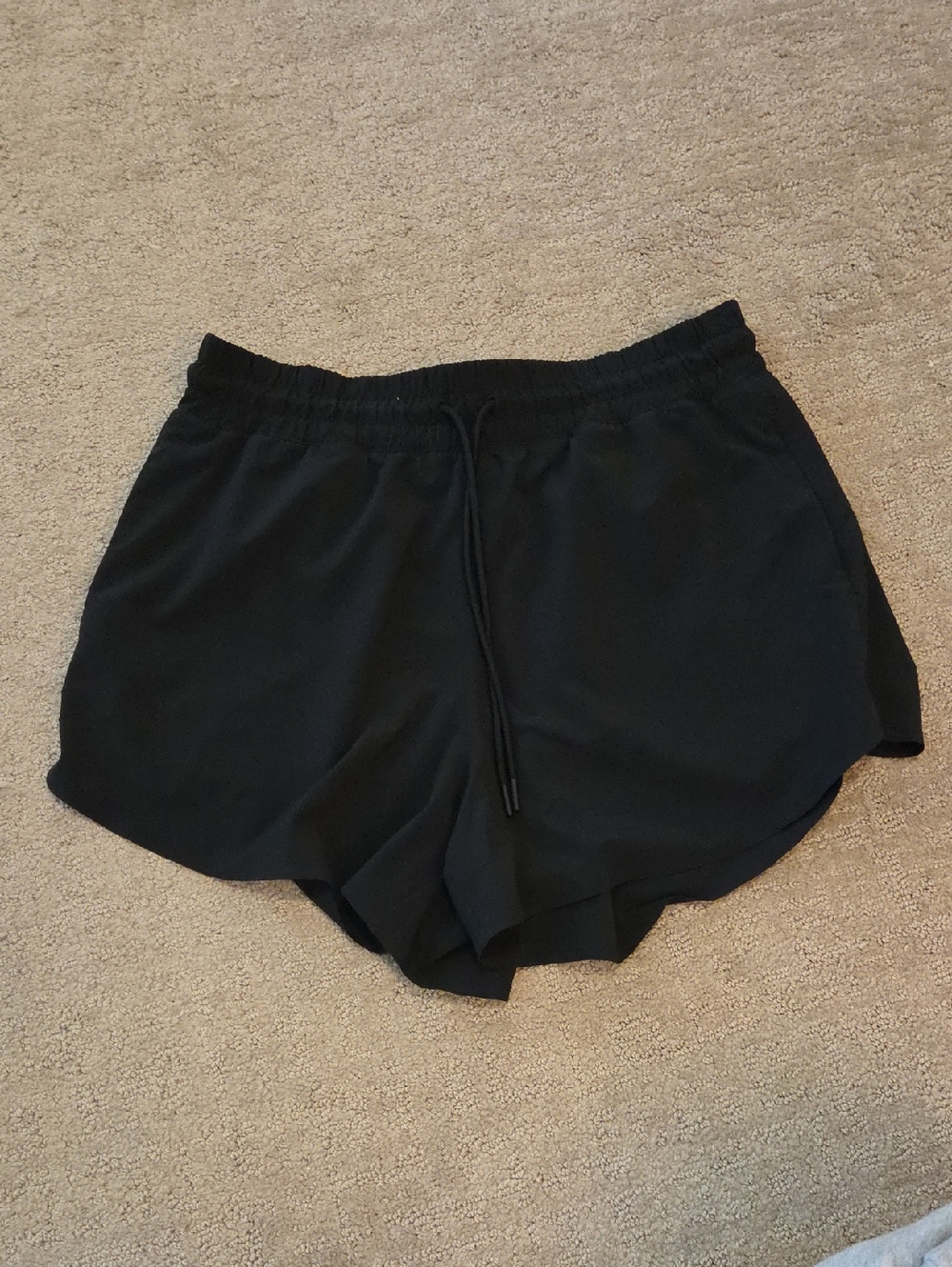 Athleta Black Women's Elastic Drawcord Athletic Shorts